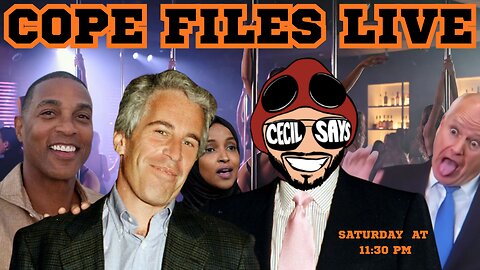 Cope Files Live! - Nolan's Odyssey Fail. New Epstein Drops. Minnesota Madness