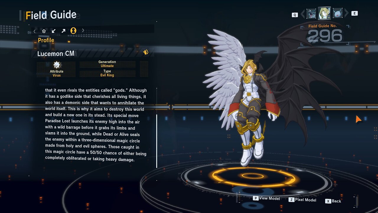 lucemon CM all digivolution/de-digivolution/profile Digimon Story Time Stranger