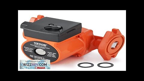 VEVOR UPS15-58FC Hot Water Circulation Pump 110V 82W 17 GPM Recirculating Pump Review