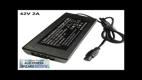 42V 2A Universal Lithium Battery Charger For 36V Hoverboard Self-Balancing Scooter 100-240V Review