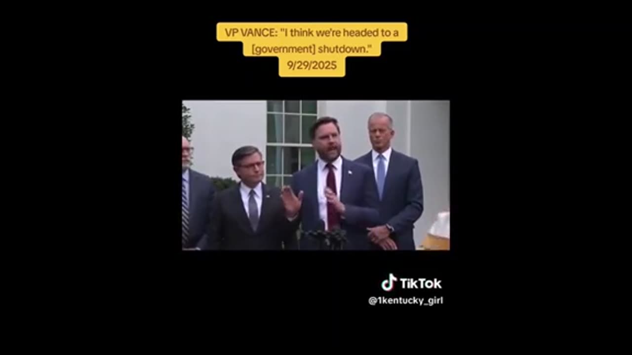 Vance on Gov shutdown ..