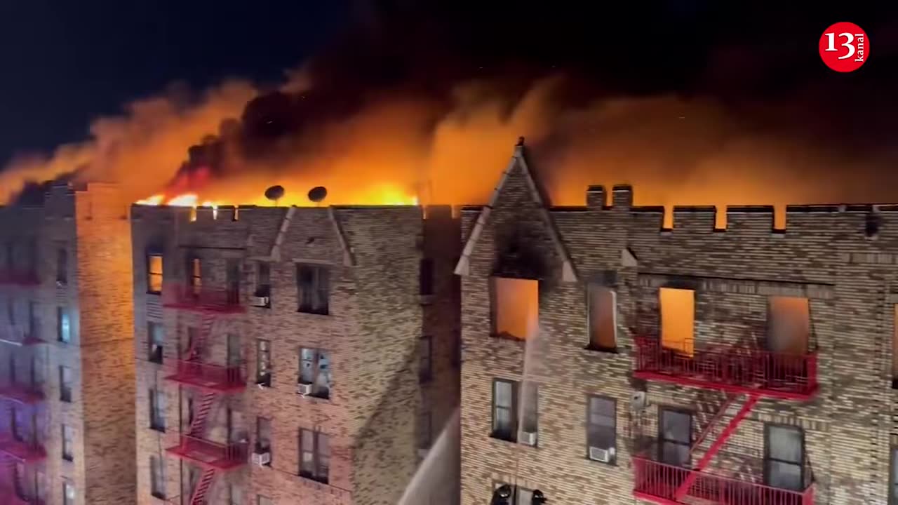 Massive fire break out in 150-unit department building in New York city