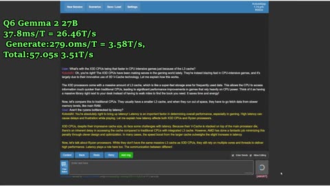 Gemma2 KoboldCPP ROCm - Does 7950X3d extra CPU cores help with CPU inference?