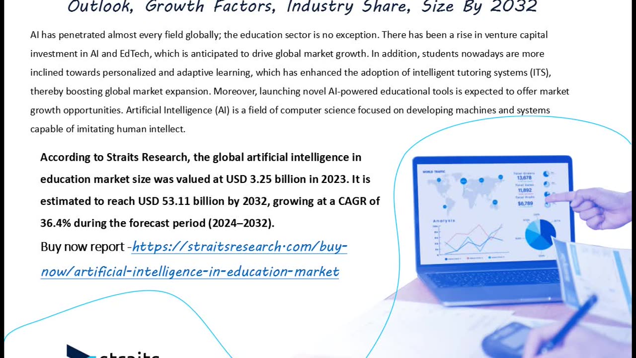 Artificial Intelligence in Education Market Size to Reach USD 53.11 Billion by 2032