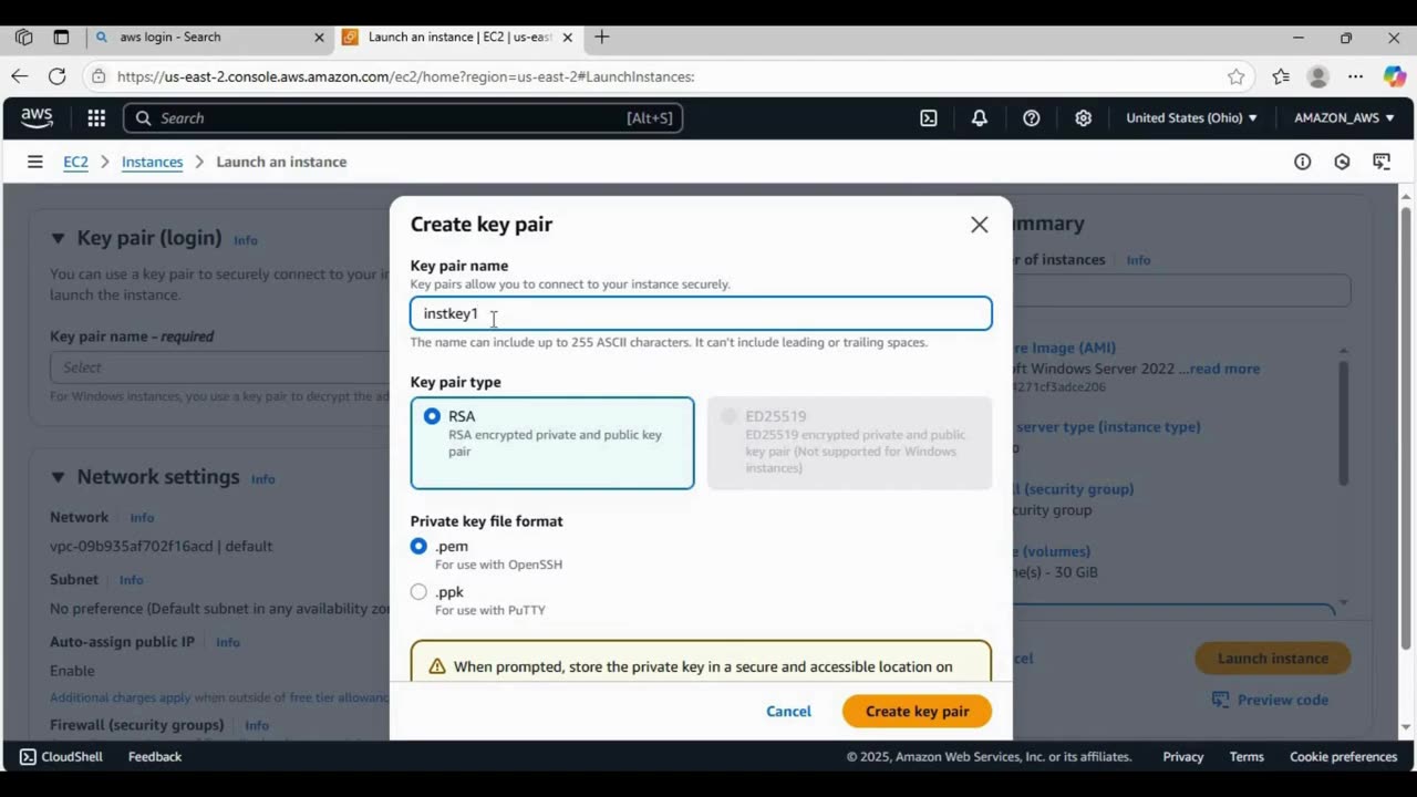 Launching EC2 Instance # | Ekascloud