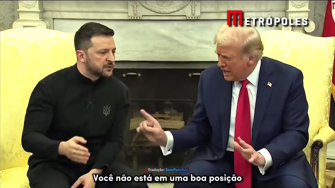 TRUMP E ZELENSKY BATEM BOCA DURANTE REUNIÃO NA CASA BRANCA