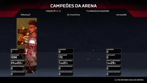 Minutos finai de uma partida no Apex Lengends!