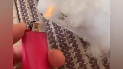 Some Americans think it’s not snow falling on them… but plastic.