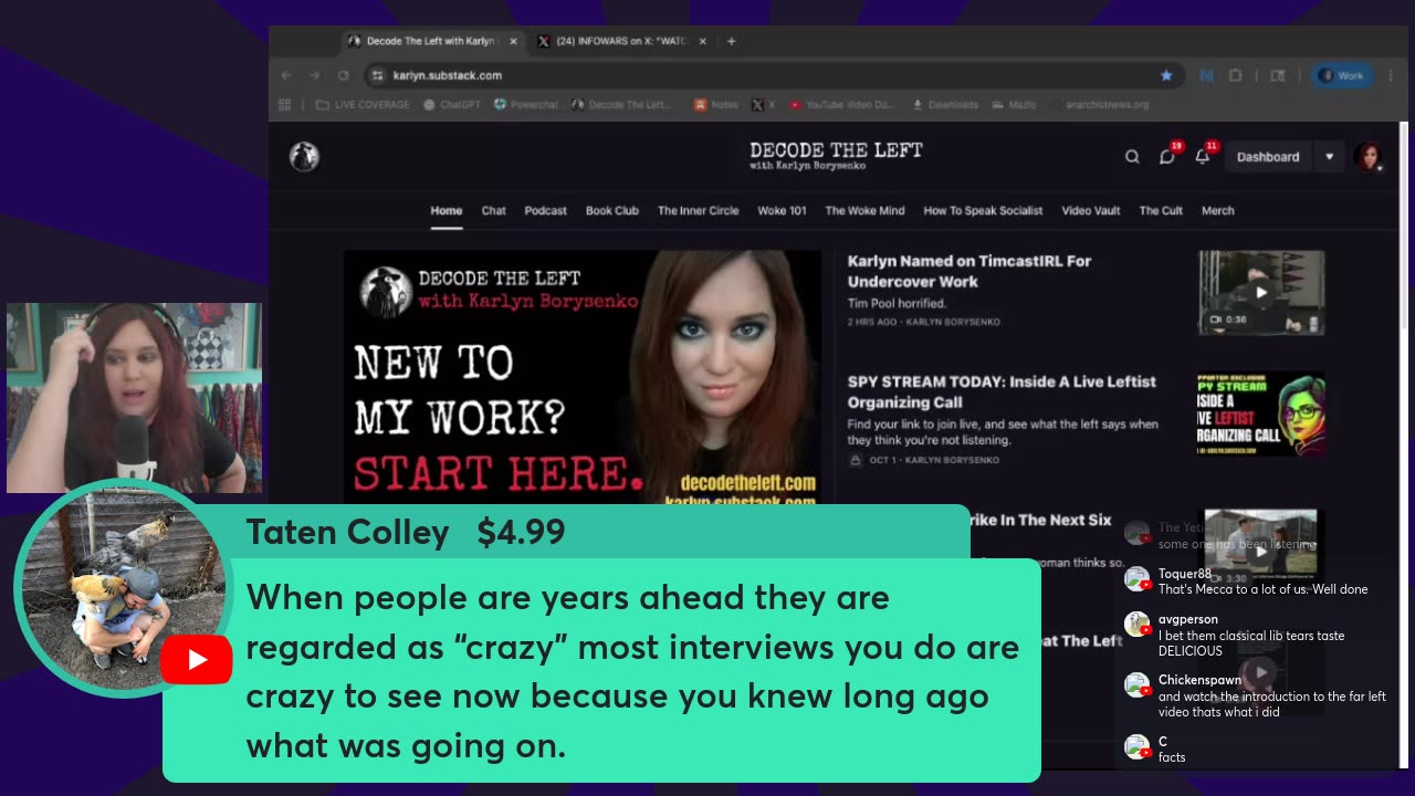 I was just live on Infowars with Harrison Smith
