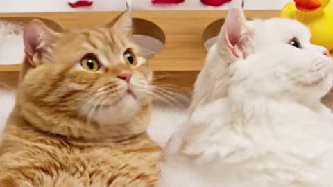 Bubble Trouble: Cats’ Secret Bathtub Date.