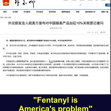 Trump strikes against the CCP-created fentanyl crisis