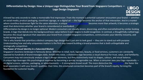 Differentiation by Design: How a Unique Logo Distinguishes Your Brand