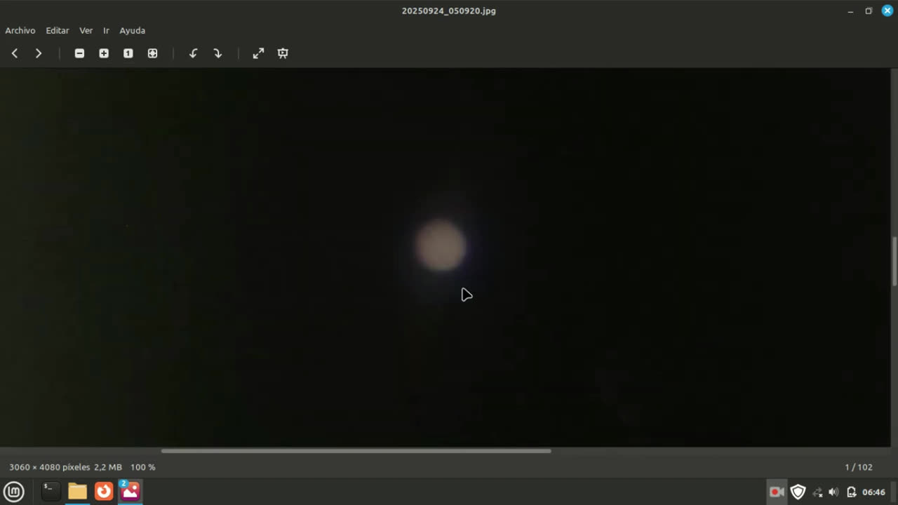 imagenes de Jupiter camara pro, 4080 x 3060 ,ISO 100 telescopio reflactor celestron 80 mm d, 900 df