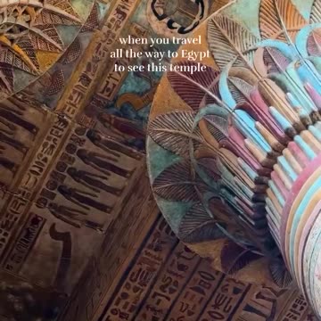 Colorful Paintings of the Zodiac Signs From an Ancient Egyptian Temple.