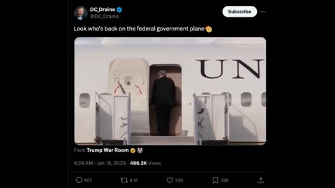 CIC President Trump Flying To Washington on AirForce One BEFORE Inauguration