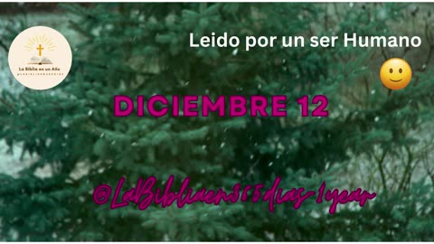 DICIEMBRE 12 - Lectura de la Biblia en un Año por un Ser Humano (No-IA)