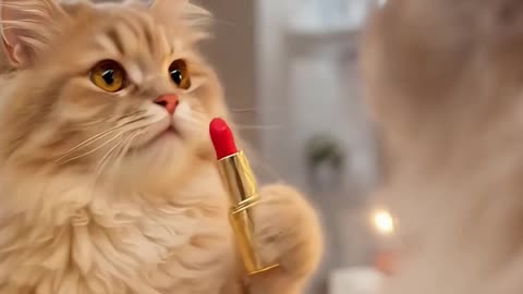 Glam Cat in Action 😺💄