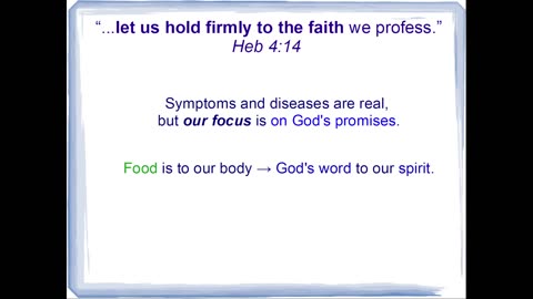 God's word is food for our spirit