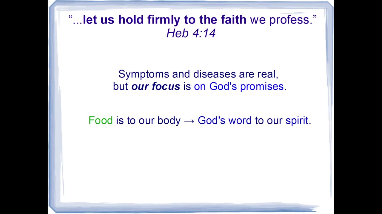 God's word is food for our spirit