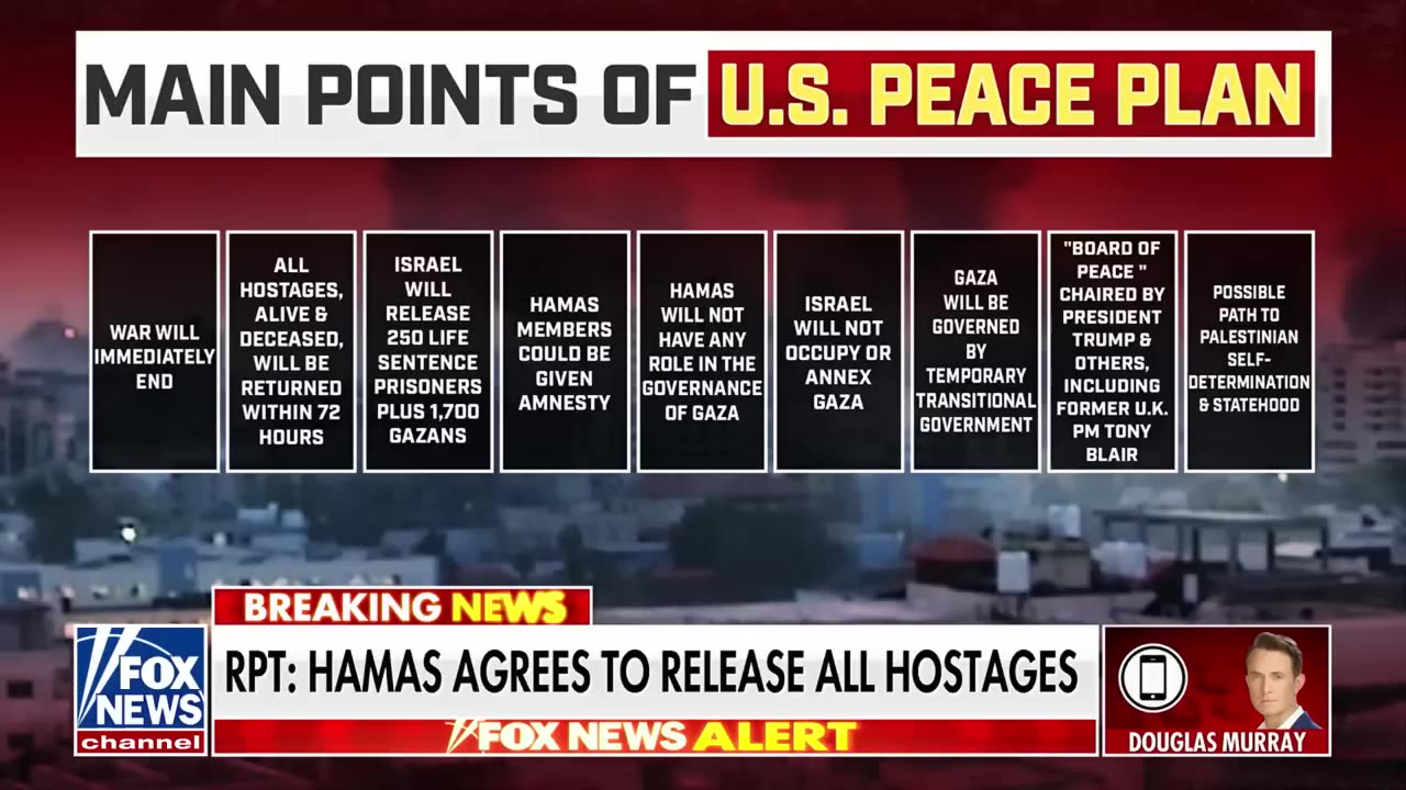 📌Hamas allegedly agrees to elements of the Gaza peace plan, will return hostages