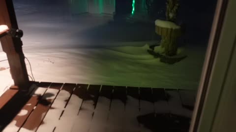 Keep That Heat Pump Compressor Clear. Dang we got some snow but it was fun to watch.