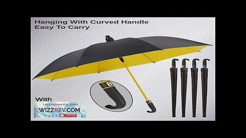 Windproof Long Handle Umbrella Golf Rain Umbrella Men Business Style Large Umbrella Review