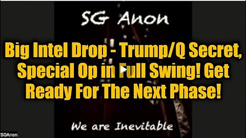 SG Anon: Big Intel Drop - Trump/Q Secret, Special Op in Full Swing! Get Ready For The Next Phase!