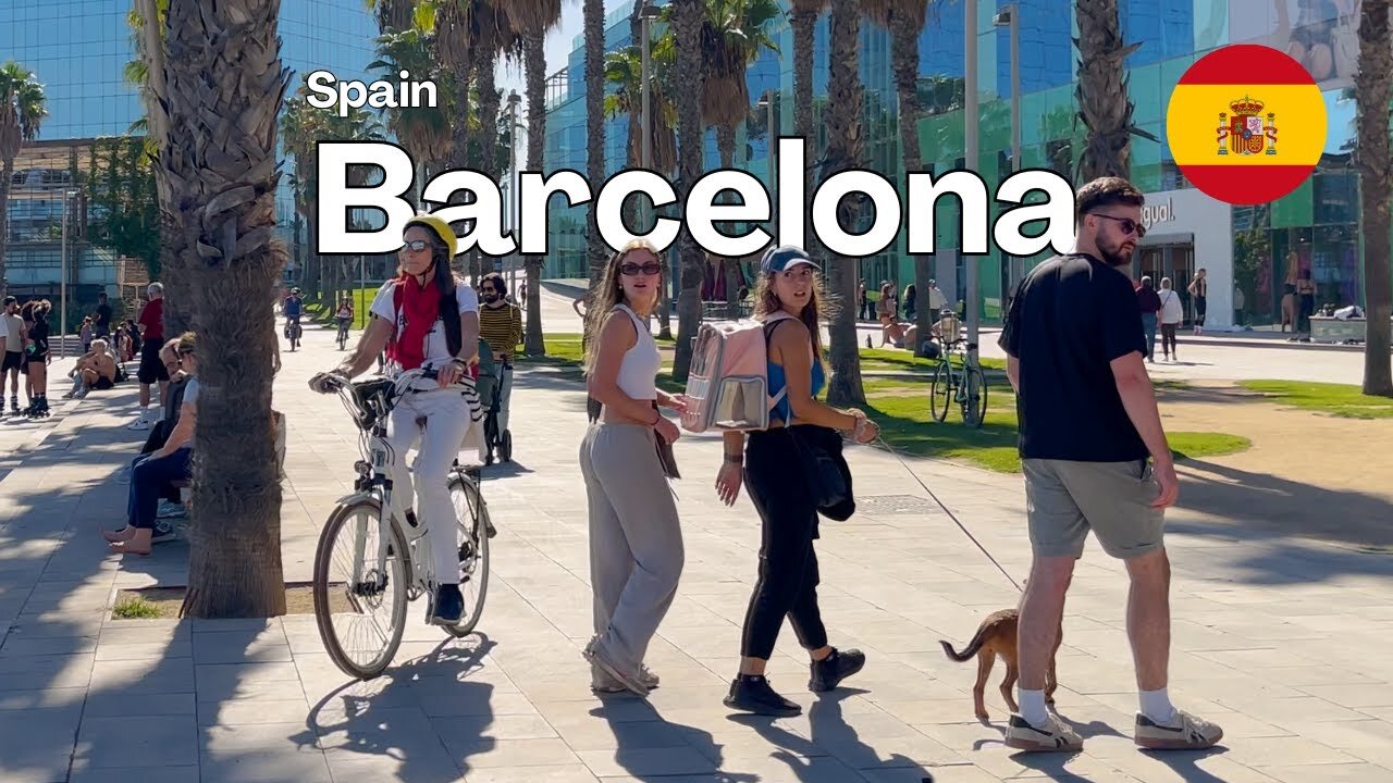 BARCELONA Beach 🏖️ Walking Tour | SPAIN | 4K HDR 60fps