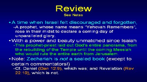 Zechariah by Chuck Missler Lesson 2