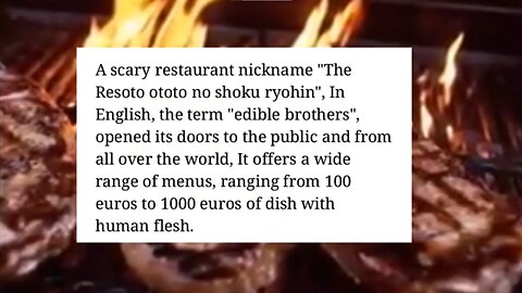 FACT! TOKYO OPENS THE FIRST HUMAN MEAT RESTAURANT IN THE WORLD