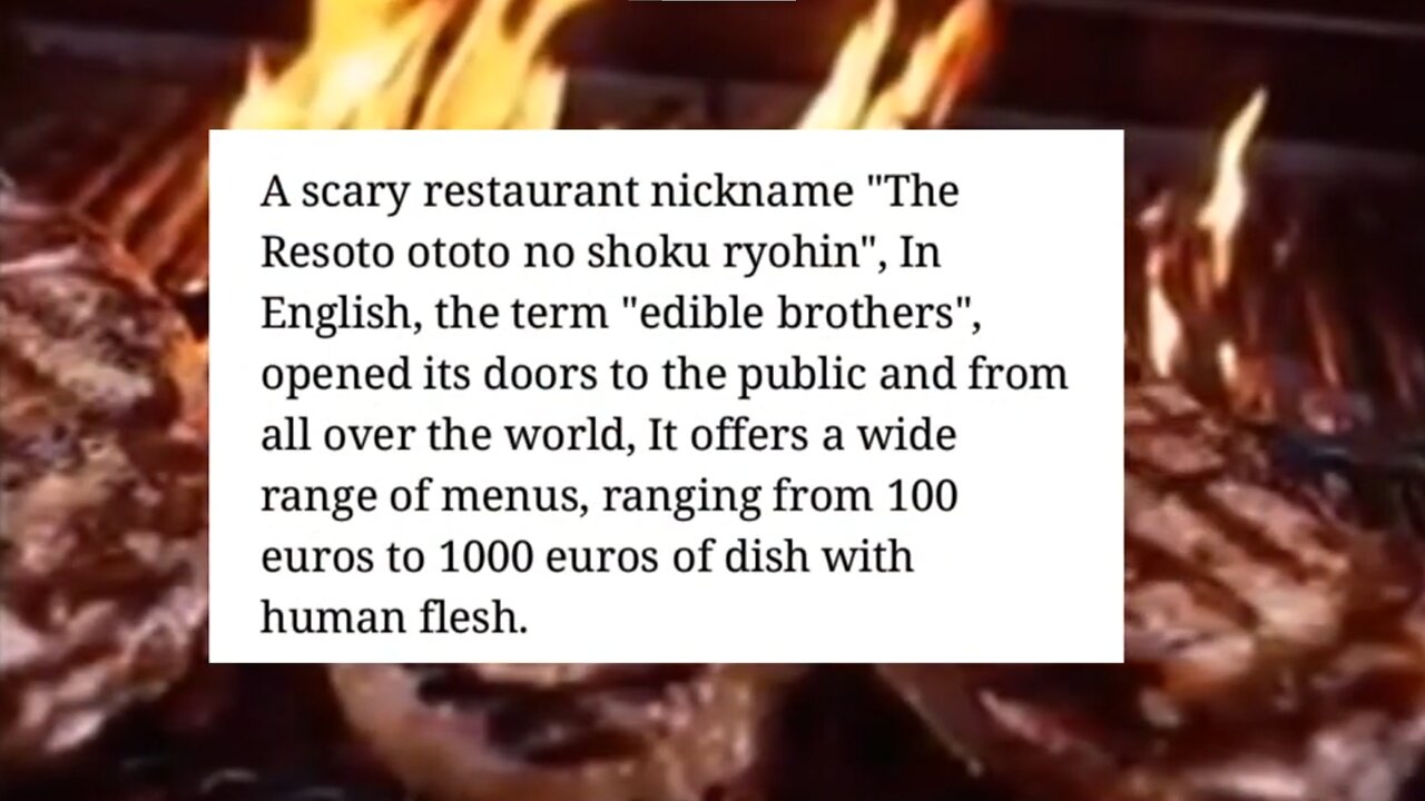 FACT! TOKYO OPENS THE FIRST HUMAN MEAT RESTAURANT IN THE WORLD