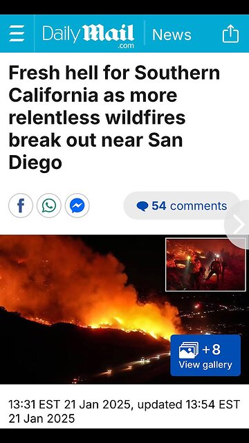 Dies ist einer von drei Bränden, die bisher in San Diego ausgebrochen sind