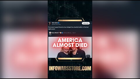America Dodged 2 Bullets - Alex Jones on X