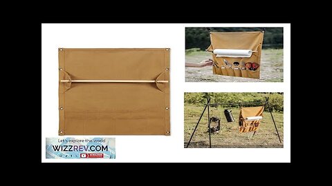 Portable Camping Towel Storage Rack Cutlery Storage Bag Multi Pocket Canvas Outdoor Review