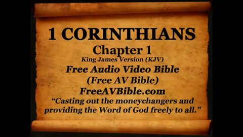 1 Corinthians KJV read along audio bible with piano worship music in the background