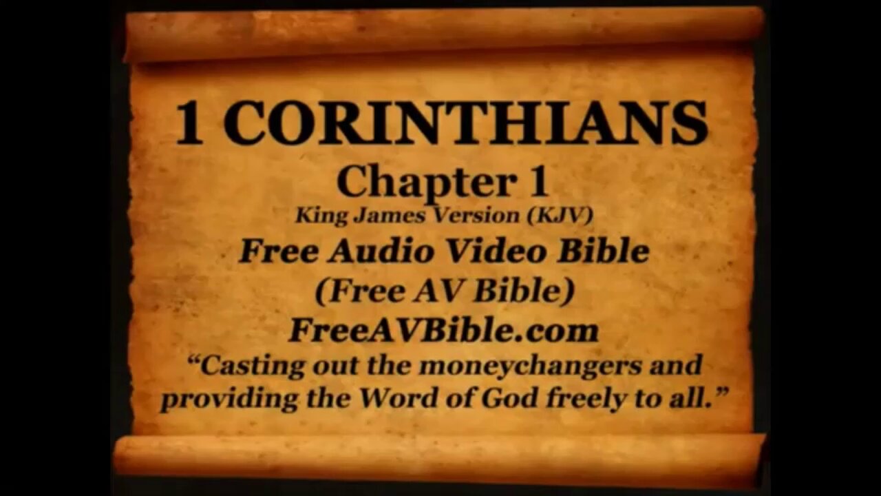 1 Corinthians KJV read along audio bible with piano worship music in the background