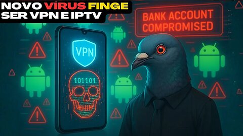 📰Novo vírus finge ser VPN e IPTV e rouba contas bancárias no Android!