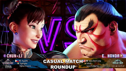 Kuya Kalbo SF6 Casual Match Roundup. Chun Li 4 star Diamond Rank [Hori Fight Stick]