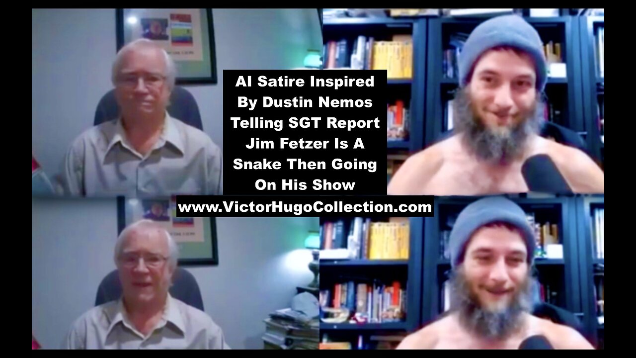 AI Satire Inspired By Dustin Nemos Telling SGT Report Jim Fetzer Is A Snake Then Going On His Show