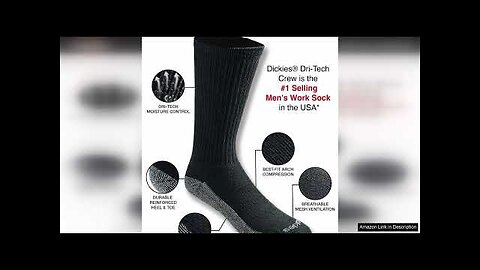 Dickies Men's Dri-tech Essential Moisture Control Crew Socks Multipack Review