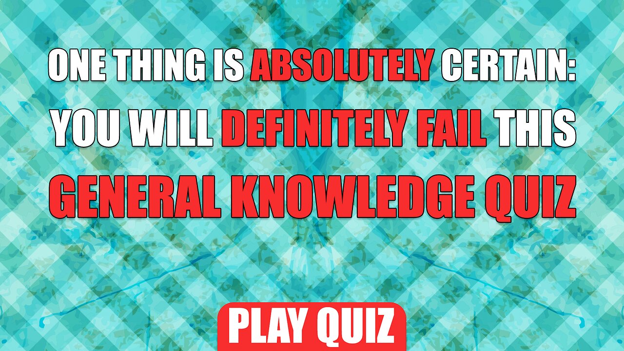 You will definitely fail this quiz