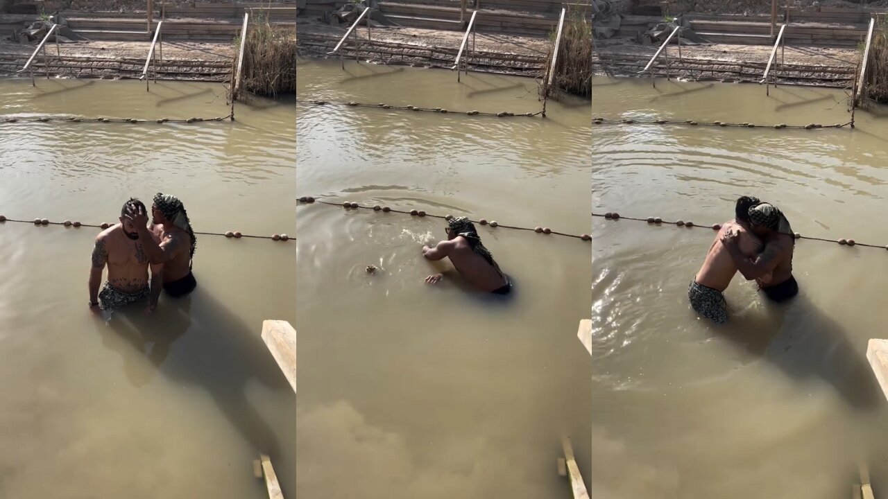 Mike Perry Baptized by Yoel Romero in the Jordan River