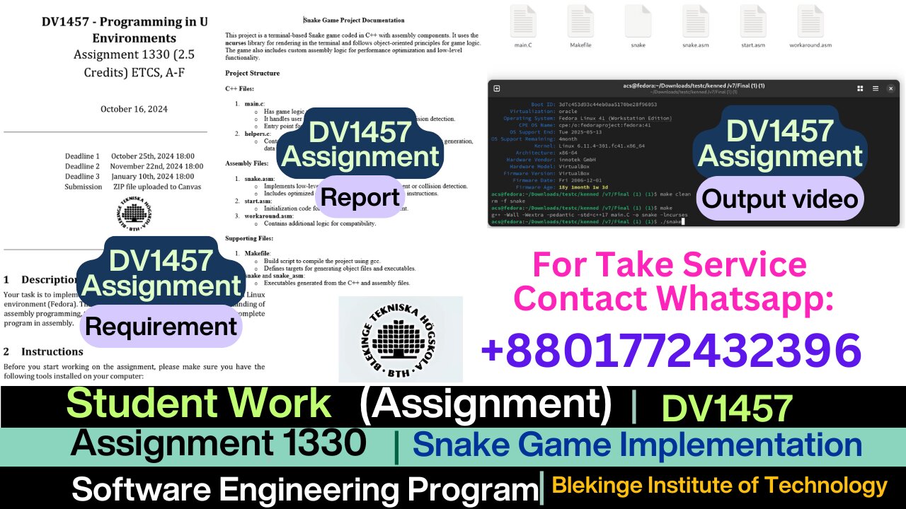 Client Work (Assignment)|DV1457 Unix Environment Programming Challenge |Blekinge IT Project