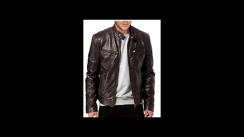 Men’s Stand Collar PU Leather Jacket – Stylish Biker Jacket for Fall and Winter Fashion