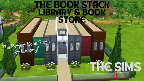 Sims 4 - Speed build a Cool Library! The Book Stack!