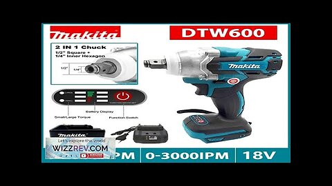 Makita DTW600 Brushless Impact Wrench520N.M High Torque 1/2 Inch Electric Tool Heads Review