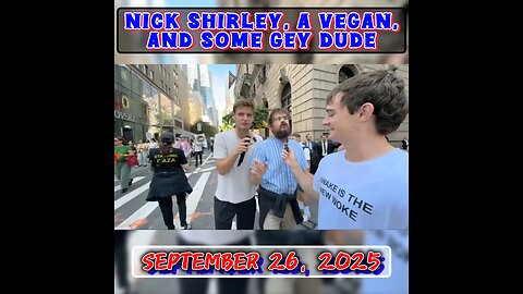 Nick Shirley vs Vegan Protester in NYC