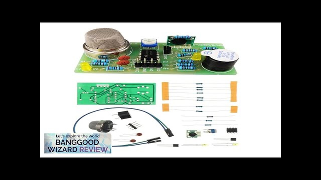 MQ-5 Gas Detection Alarm Circuit Sound and Light Electronic Teaching Training DIY Review