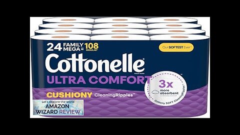 Cottonelle Ultra Comfort Toilet Paper with Cushiony CleaningRipples Texture 24 Family Mega Review