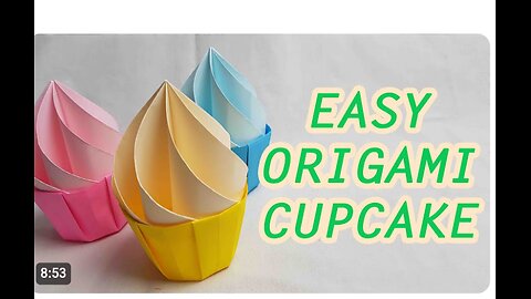 Origami cupcake